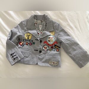 Diane Von Furstenburg x GAP Girls' Striped Blazer with Colorful